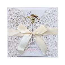 White Invitation Card Laser Cut Paper Latest Wedding Invitation Marriage Card